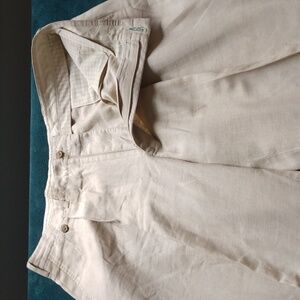 Tommy Hilfiger Linen/Cotton Cream Summer Pants 35 - 29